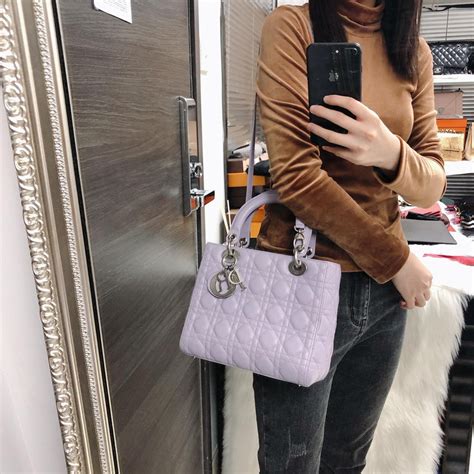 lilac lady dior bag|Mini Lady Dior Bag Lilac Cannage Lambskin .